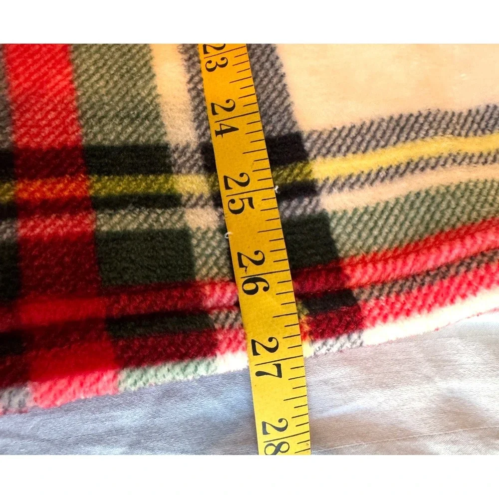 Vineyard Vines Tartan Plaid Teddy Quarter Zip Pullover Women's XL